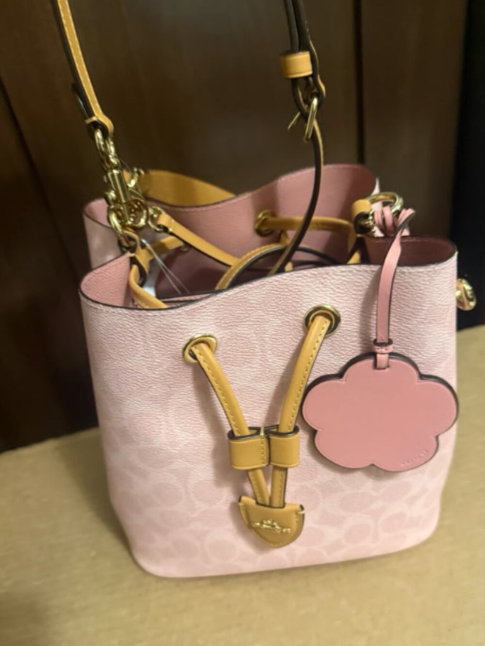 Coach Rowan Bucket Bag In Signature Canvas With Charms